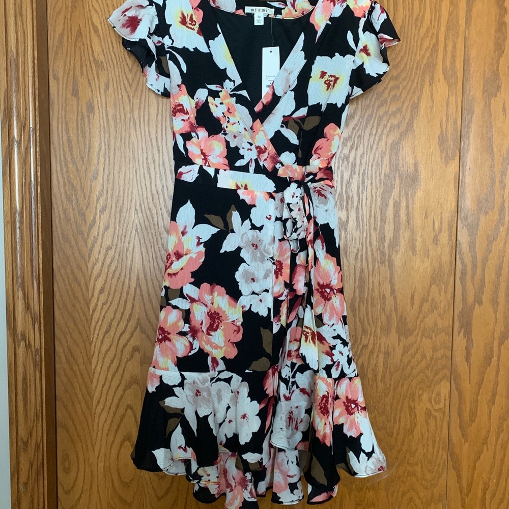 Francesca floral wrap dress
